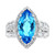 EFFY® Blue Topaz (4-1/3 ct. t.w.) & Diamond (1/2 ct. t.w.) Statement Ring in 14k White Gold
