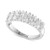 EFFY® Diamond Baguette & Round Horizontal Cluster Ring (3/4 ct. t.w.) in 14k White Gold