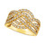 Nude Diamond Multirow Crossover Ring (1-1/6 ct. t.w.) in 14k Gold
