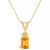 Citrine (1 ct. t.w.) and Diamond Accent Pendant Necklace in 14K White Gold or 14K Yellow Gold