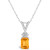 Citrine (1 ct. t.w.) and Diamond Accent Pendant Necklace in 14K White Gold or 14K Yellow Gold