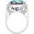 Mystic Topaz (20 ct. t.w.) & White Topaz (3/4 ct. t.w.) Oval Statement Ring in Sterling Silver
