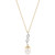 Cultured Freshwater Pearl (8mm) & Diamond (1/6 ct. t.w.) Twist 18" Pendant Necklace in 10k Gold