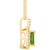 Peridot (1-3/4 Ct. T.W.) and Diamond (1/4 Ct. T.W.) Halo Pendant Necklace in 14K Yellow Gold