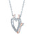 Diamond Accent Devil Heart Pendant Necklace in Sterling Silver & 14k Rose Gold-Plate