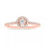 Diamond Halo Engagement Ring  (1/4 ct. t.w.) in 14k White, Yellow or Rose Gold