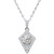 Cubic Zirconia Kite Cluster Pendant Necklace, 16" + 2" extender, Created for Macy's