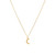 Diamond Moon 14K Yellow Gold Necklace