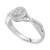 Diamond Halo Cluster Twist Ring (1/3 ct. t.w.) in Sterling Silver