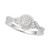 Diamond Halo Cluster Twist Ring (1/3 ct. t.w.) in Sterling Silver