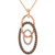 Chocolate Diamond & Vanilla Diamond Interlocking Ovals 18" Pendant Necklace (1/2 ct. t.w.) in 14k Rose Gold