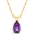 Amethyst Pendant Necklace ( 1 ct.t.w) in 14K Yellow Gold