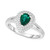 Emerald (5/8 ct. t.w.) & Diamond (1/3 ct. t.w.) Ring in 14k White Gold