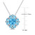 Blue Topaz Cluster 18" Pendant Necklace (4-1/6 ct. t.w.) in Sterling Silver
