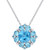 Blue Topaz Cluster 18" Pendant Necklace (4-1/6 ct. t.w.) in Sterling Silver