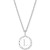 Initial Medallion Pendant Necklace in Sterling Silver, 18"