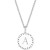 Initial Medallion Pendant Necklace in Sterling Silver, 18"