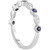 Sapphire (1/3 ct. t.w.) & Diamond (1/10 ct. t.w.) Band in 14k White Gold