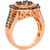 Chocolate Diamond & Nude Diamond Halo Cluster Ring (1-1/2 ct. t.w.) in 14k Rose Gold