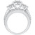 Diamond Three Stone Halo Engagement Ring (1-1/2 ct. t.w.) in 14k White Gold