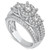 Diamond Three Stone Halo Engagement Ring (1-1/2 ct. t.w.) in 14k White Gold