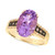 Grape Amethyst (3-7/8 ct. t.w.) & Diamond (1/5 ct. t.w.) Statement Ring in 14k Gold