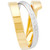 Crisscross Open Style Statement Ring in 10k Two-Tone Gold