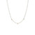 Cultured Pearl Beaded with Diamond Bezel Necklace