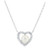 Cultured Freshwater Pearl (5-1/2mm) & White Topaz (1/3 ct. t.w.) Heart 18" Pendant Necklace in Sterling Silver