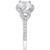 Swarovski Zirconia Three-Stone Halo Ring in 14k White Gold