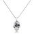 Men's Cubic Zirconia Pirate Skull 24" Pendant Necklace in Stainless Steel