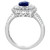 EFFY® Sapphire (1 ct. t.w.) & Diamond (5/8 ct. t.w.) Halo Ring in 14k White Gold