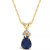 Sapphire (7/8 ct. t.w.) and Diamond Accent Pendant Necklace in 14k Yellow Gold (Also in Ruby & Emerald)