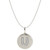 14k White Gold Necklace, Diamond Accent Letter U Disk Pendant