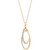 Diamond Intertwined Oval Drop Pendant Necklace (1/10 ct. t.w.) in 10k Gold, 16" + 2" extender