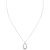 Diamond Open Oval 18" Pendant Necklace (3/8 ct. t.w.) in 14k White Gold