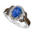 Blueberry Tanzanite (1 ct. t.w.) & Diamond (1/2 ct. t.w.) Halo Ring in 14k White Gold