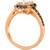 Peach Morganite (5/8 ct. t.w.) & Diamond (3/8 ct. t.w.) Halo Ring in 14k Rose Gold