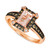 Peach Morganite (5/8 ct. t.w.) & Diamond (3/8 ct. t.w.) Halo Ring in 14k Rose Gold