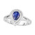 Sapphire (5/8 ct. t.w.) & Diamond (1/3 ct. t.w.) Double Halo Ring in 14k White Gold