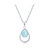 Sterling Silver Larimar Double Pearshaped Necklace