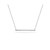 Thin Minimalist Sideways Horizontal Round Station Bar Pendant Necklace For Women For Teen .925 Sterling Silver 16 Inch