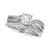 Diamond Halo Contoured Bridal Set (1/2 ct. t.w.) in 14k White Gold