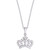 Diamond 1/5 ct t.w. Tiara Crown Pendant Necklace in Sterling Silver