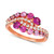 Strawberry Layer Cake Multi-Gemstone Ring in 14k Rose Gold