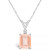 Morganite (2-7/8 ct. t.w.) and Diamond Accent Pendant Necklace in 14K White Gold or 14K Gold