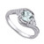 Aquamarine (3/4 ct. t.w.), White Topaz (1/4 ct. t.w.) & Diamond (1/10 ct. t.w.) Swirl Ring in 10k White Gold