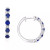 Sapphire & Diamond Accent Small Hoop Earrings in Sterling Silver, 0.81" (Also available in Ruby and Emerald)
