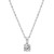 Cubic Zirconia Solitaire 18" Pendant Necklace in 14k White Gold
