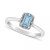 Gemstone and Diamond Accent Ring in Sterling Silver